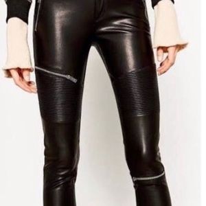 Zara faux leather Biker Pants